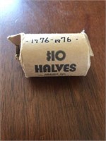 Roll of $10 in half dollars from 1976