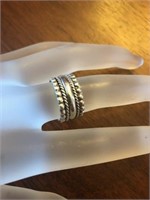 Nice thick sterling silver ring signed 925 Mexico