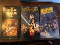 Lot of 3 Star Wars VHS tapes