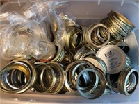 Small tote of canning lids