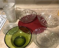 Large lot of glass items