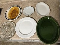 Large lot of plates- platters
