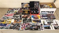 Dirt track, NASCAR signatures, stickers,