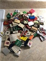 Coffee can full of vintage matchbooks