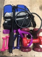Lot of workout items