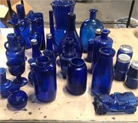 Huge lot of cobalt blue items