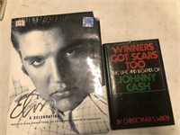 Very large Elvis Presley book with Johnny Cash bok