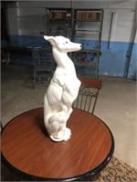 Approximately 2.5 ft tall greyhound statue