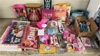 Large lot of Barbie accessories, clothes, dolls