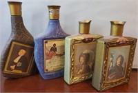 193 - LOT OF 4 VINTAGE COLLECTOR BOTTLES