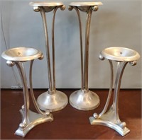 193 - 4 BOMBAY CANDLE HOLDERS MAX 18"H