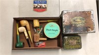 Pipes, tobacco tins etc.