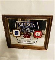 Vintage Molson Beer Mirror/15x18