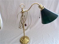 Vintage Brass Goose Neck Desk Lamp,Glass Globe
