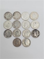 14 Silver Roosevelt Dimes