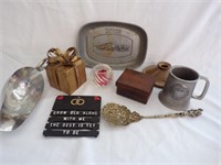 Vintage Items,Brass Spoon, Trivet, Ect,Brass Spoon