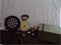 Vintage Items,Compass W/Case,Saw Blade Keeper