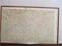 Greenville And Surrounding Areas Raised Map1964
