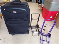 Travelers Club Suitcase,With Luggage Rollers