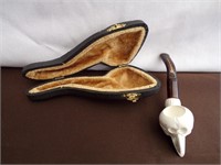 Meerschaum Eagle Claw Holding A Skull Pipe