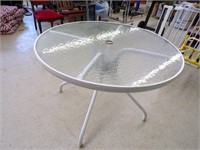 Glass Patio Table 3ft Rd