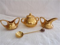 Pearl China Company 22kt Gold Dishes Small