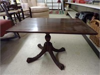 Antique Mahogany Pedestal Coffee Table