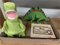 DINOSAURS AND COLLECTION BOX
