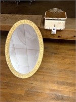 Old Bathroom Scale & Oval Medicine Cabinet