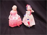 Two 4 1/2" high Royal Doulton figurines: