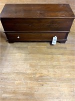 Wood Chest  with 1 Drawer, 39"w x 15"d x 19"h