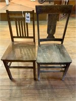 2-Oak Chairs, Older