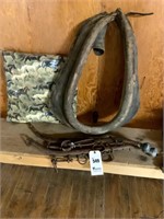 2 Antique Hames w/Brass, Horse Collar