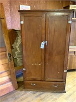 Wooden Wardrobe, 2 Door, 1 Drawer