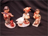 Three Hummel figurines: 5" Goose Girl;