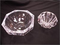 Two Orrefors bowls: 5" Zodiac bowl and an