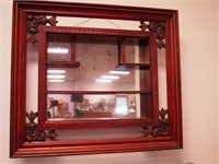 Vintage mirrored-back open shadowbox,