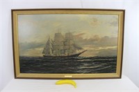 Vintage Framed Print "Calm Sailing" by Jacobson