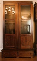 Cabinet with Base, Hutch, Rosewood, Wooden, Glass