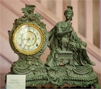 Clock, Mantle Clock, Ansonia Mantle Clock, Made in