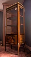 Cabinet, French, Virine Shelf, Antique