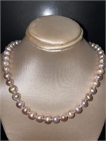 18kt Gold 7 mm Rose 16.5" Pearl Necklace