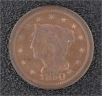 1850 Braided Hair Copper Large Cent