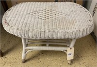 Table, Patio Table, Small, Wicker