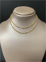 14kt Gold Italian Twist 18" Necklace