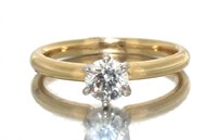 14kt Gold Brilliant 1/3 ct Diamond Solitaire Ring