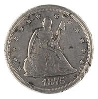 1875-S Seated Liberty Silver Twenty Cent Piece