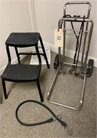 Step Stool, Dolly/Caddy, Bungee Cord