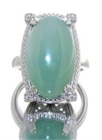 Antique Style 22.50 ct Jade Cocktail Ring