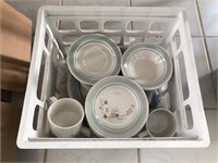 DISHWARE AND CRATE